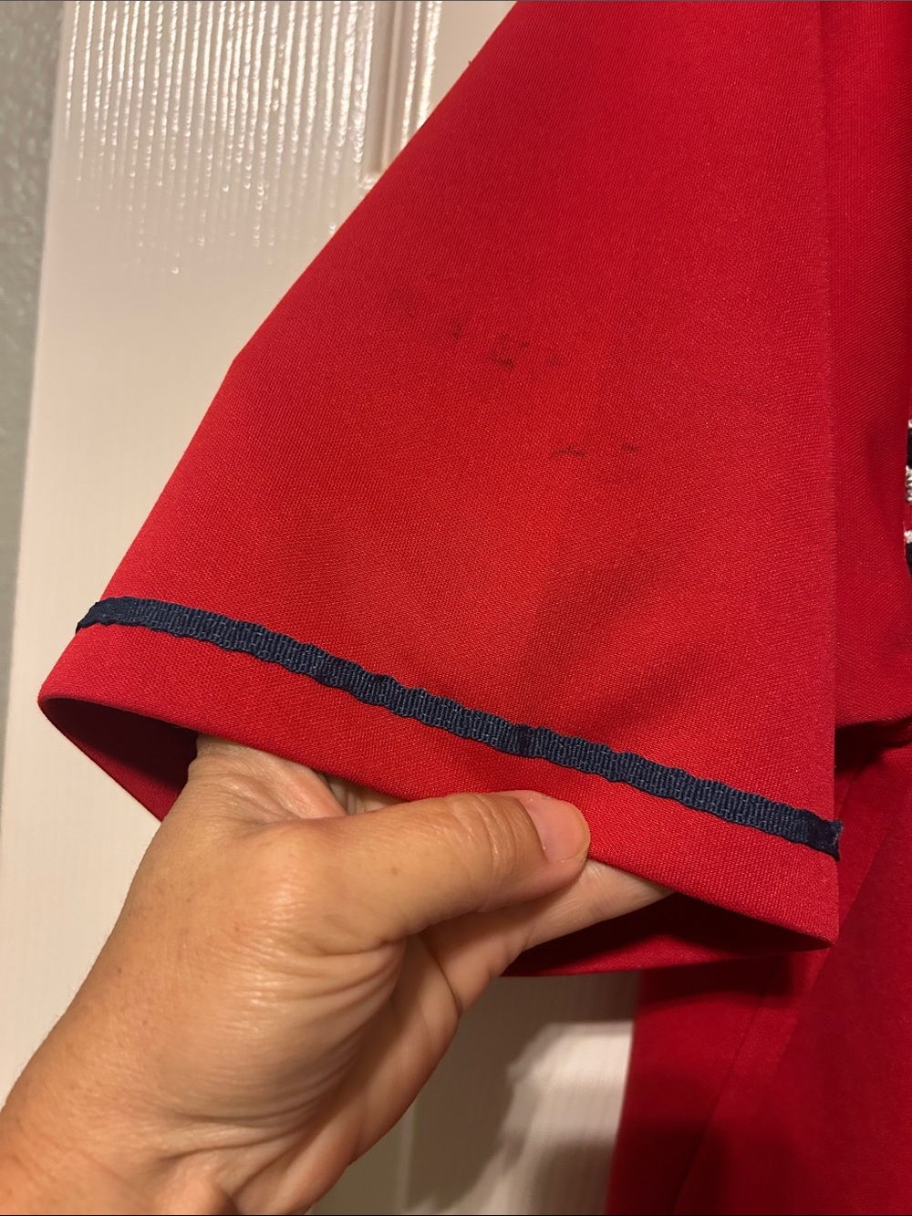 Majestic Vgt Red Boston Sox Replica Jersey with Navy Trim 18 - Picture 6 of 8